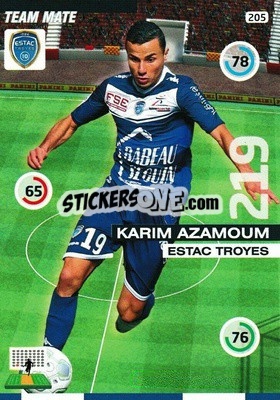 Sticker Karim Azamoum - FOOT 2015-2016. Adrenalyn XL n. 205 - Panini