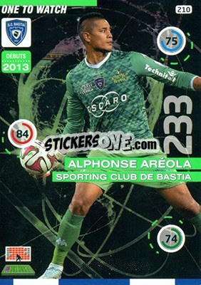 Sticker Alphonse Areola - FOOT 2015-2016. Adrenalyn XL n. 210 - Panini