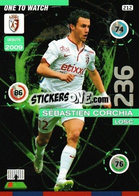 Sticker Sébastien Corchia - FOOT 2015-2016. Adrenalyn XL n. 212 - Panini