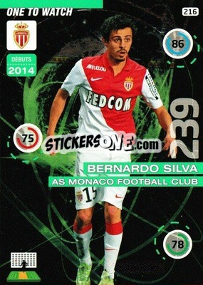Sticker Bernardo Silva - FOOT 2015-2016. Adrenalyn XL n. 216 - Panini