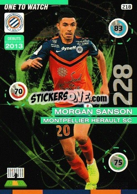 Sticker Morgan Sanson - FOOT 2015-2016. Adrenalyn XL n. 218 - Panini