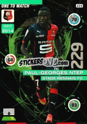 Sticker Paul-Georges Ntep - FOOT 2015-2016. Adrenalyn XL n. 223 - Panini
