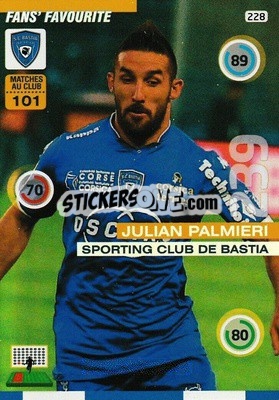 Sticker Julian Palmieri - FOOT 2015-2016. Adrenalyn XL n. 228 - Panini