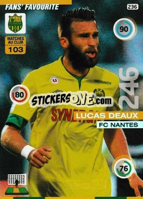 Sticker Lucas Deaux - FOOT 2015-2016. Adrenalyn XL n. 236 - Panini