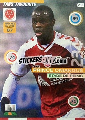 Sticker Prince Oniangue - FOOT 2015-2016. Adrenalyn XL n. 239 - Panini