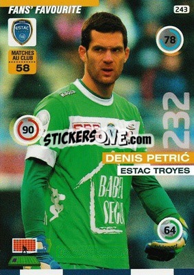Figurina Denis Petric - FOOT 2015-2016. Adrenalyn XL n. 243 - Panini