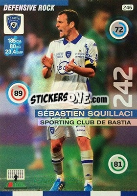 Sticker Sébastien Squillaci - FOOT 2015-2016. Adrenalyn XL n. 246 - Panini