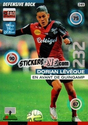 Sticker Dorian Lévêque - FOOT 2015-2016. Adrenalyn XL - Panini