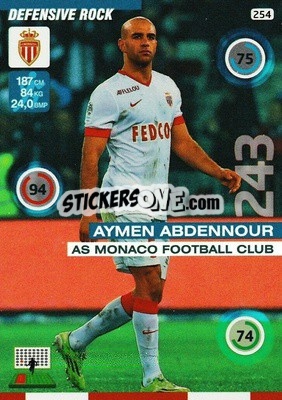 Sticker Aymen Abdennour - FOOT 2015-2016. Adrenalyn XL n. 254 - Panini