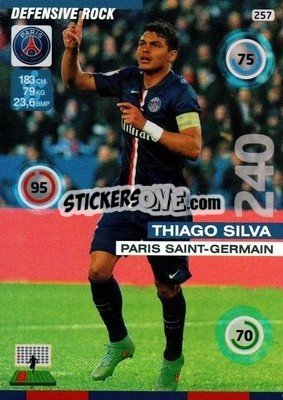 Sticker Thiago Silva - FOOT 2015-2016. Adrenalyn XL - Panini