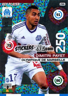 Sticker Dimitri Payet - FOOT 2015-2016. Adrenalyn XL n. 266 - Panini