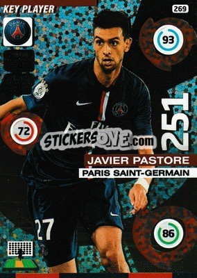 Sticker Javier Pastore - FOOT 2015-2016. Adrenalyn XL n. 269 - Panini