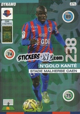 Sticker N'Golo Kante - FOOT 2015-2016. Adrenalyn XL n. 271 - Panini