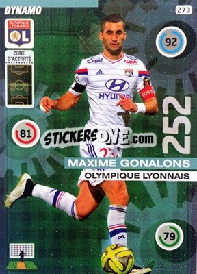 Sticker Maxime Gonalons - FOOT 2015-2016. Adrenalyn XL n. 273 - Panini