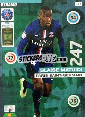 Sticker Blaise Matuidi - FOOT 2015-2016. Adrenalyn XL n. 277 - Panini