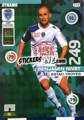 Sticker Benjamin Nivet - FOOT 2015-2016. Adrenalyn XL n. 279 - Panini