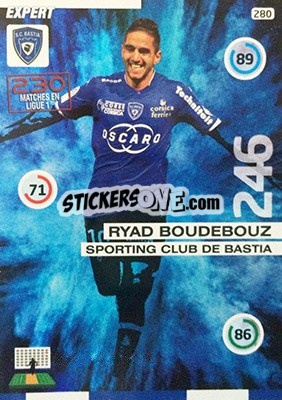 Sticker Ryad Boudebouz - FOOT 2015-2016. Adrenalyn XL - Panini