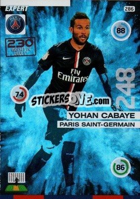 Cromo Yohan Cabaye - FOOT 2015-2016. Adrenalyn XL - Panini