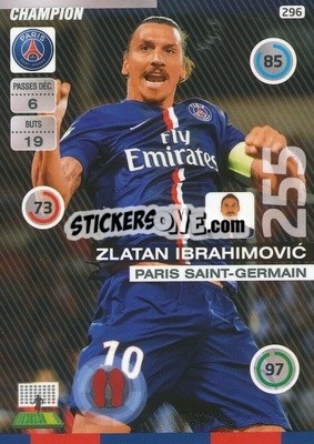 Sticker Zlatan Ibrahimovic - FOOT 2015-2016. Adrenalyn XL n. 296 - Panini