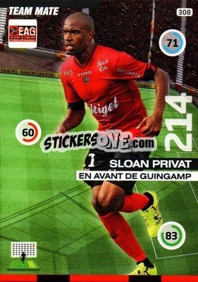 Sticker Sloan Privat - FOOT 2015-2016. Adrenalyn XL n. 308 - Panini