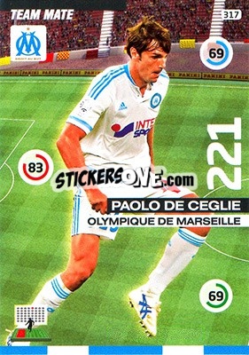 Sticker Paolo De Ceglie - FOOT 2015-2016. Adrenalyn XL - Panini