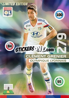 Sticker Clément Grenier - FOOT 2015-2016. Adrenalyn XL n. LE-CG - Panini