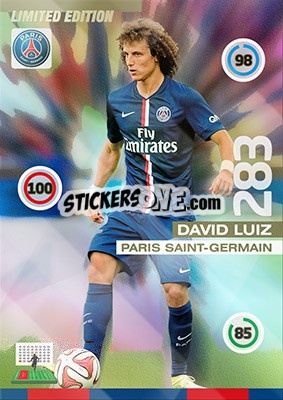 Sticker David Luiz - FOOT 2015-2016. Adrenalyn XL - Panini