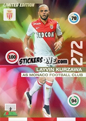 Cromo Layvin Kurzawa - FOOT 2015-2016. Adrenalyn XL - Panini