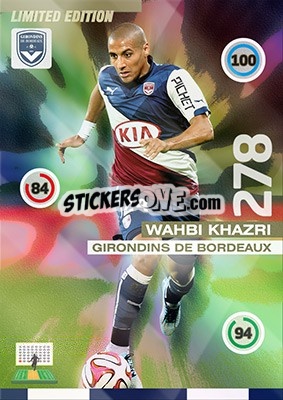 Sticker Wahbi Khazri - FOOT 2015-2016. Adrenalyn XL n. LE-WK - Panini