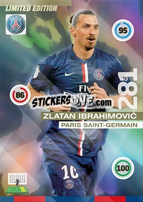 Sticker Zlatan Ibrahimović - FOOT 2015-2016. Adrenalyn XL - Panini