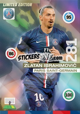 Sticker Zlatan Ibrahimović - FOOT 2015-2016. Adrenalyn XL n. LE-ZI - Panini