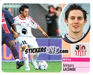 Sticker Grégory Lacombe - FOOT 2002-2003 - Panini