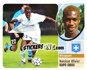 Sticker Narcisse Olivier Kapo Obou - FOOT 2002-2003 - Panini