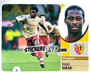 Sticker Dagui Bakari - FOOT 2002-2003 n. 96 - Panini