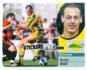 Sticker Nicolas Gillet - FOOT 2002-2003 n. 172 - Panini
