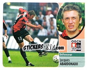 Sticker Jacques Abardonado - FOOT 2002-2003 n. 184 - Panini
