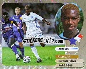 Sticker Narcisse Olivier Kapo Obou - FOOT 2002-2003 n. 283 - Panini