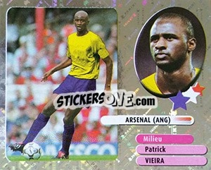 Sticker Patrick Vieira - FOOT 2002-2003 - Panini