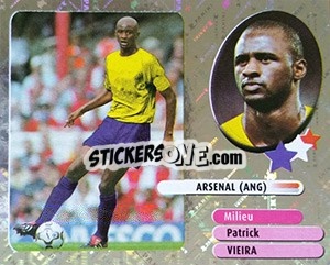 Sticker Patrick Vieira - FOOT 2002-2003 n. 316 - Panini