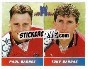 Sticker Paul Barnes / Tony Barras - Football League 95 - Panini