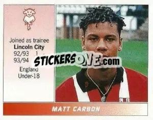 Figurina Matt Carbon - Football League 95 - Panini