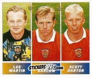 Cromo Lee Martin / Andy Barlow / Scott Darton - Football League 96 n. 337 - Panini