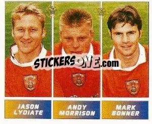 Cromo Jason Lydiate / Andy Morrison / Mark Bonner - Football League 96 - Panini