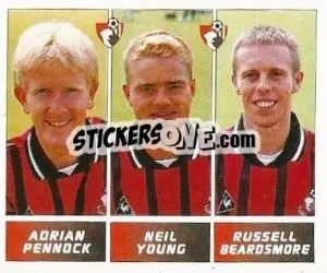 Sticker Adrian Pennock / Neil Young / Russell Beardsmore - Football League 96 - Panini