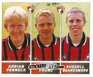 Sticker Adrian Pennock / Neil Young / Russell Beardsmore - Football League 96 n. 343 - Panini