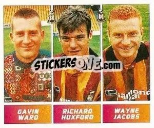 Sticker Gavin Ward / Richard Huxford / Wayne Jacobs - Football League 96 - Panini
