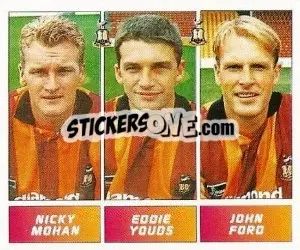 Cromo Nicky Mohan / Eddie Youds / John Ford - Football League 96 - Panini