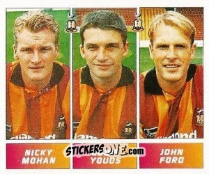 Figurina Nicky Mohan / Eddie Youds / John Ford - Football League 96 n. 347 - Panini