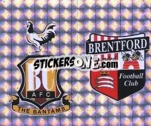 Cromo Badge (Bradford City - Brentford ) - Football League 96 - Panini