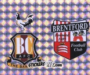 Sticker Badge (Bradford City - Brentford ) - Football League 96 n. 349 - Panini